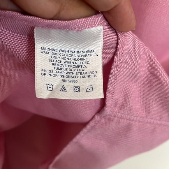 Lands’ End Direct Merchant’s Men’s Rose/Pink Dress Shirt 16-33 - Picture 6 of 10